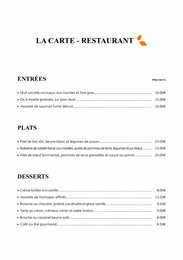 Carte Auberge Hempempont