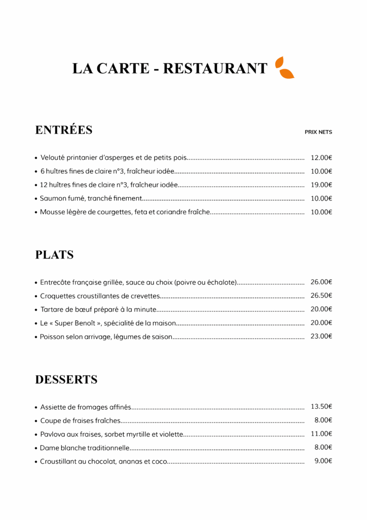 Carte - Auberge Hempempont