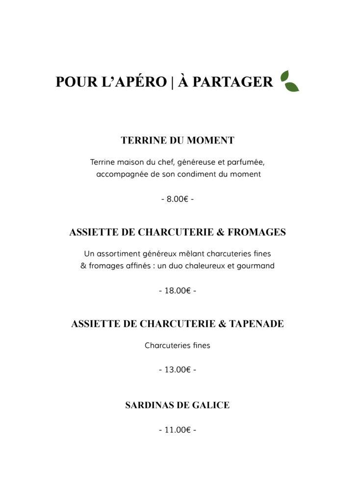 Carte - Auberge Hempempont